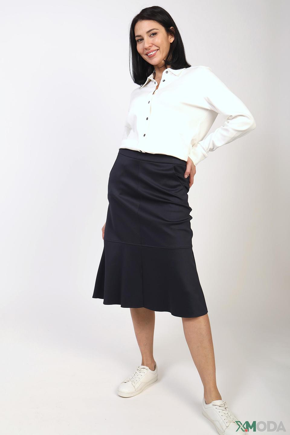 Юбка Pezzo плиссе тёмно-синяя