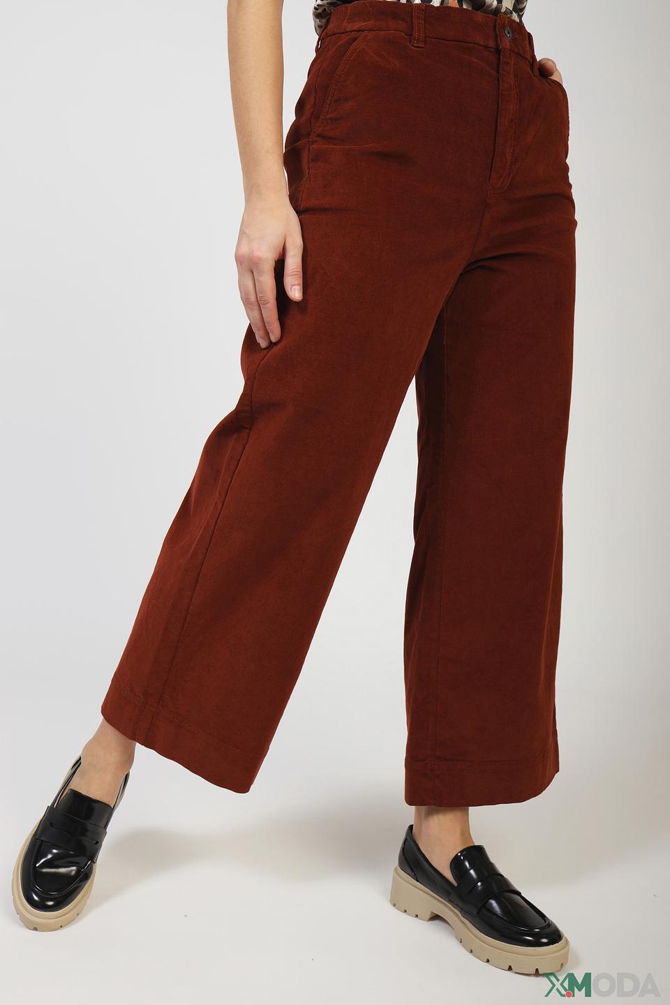 Брюки QS вельветовые терракотовые