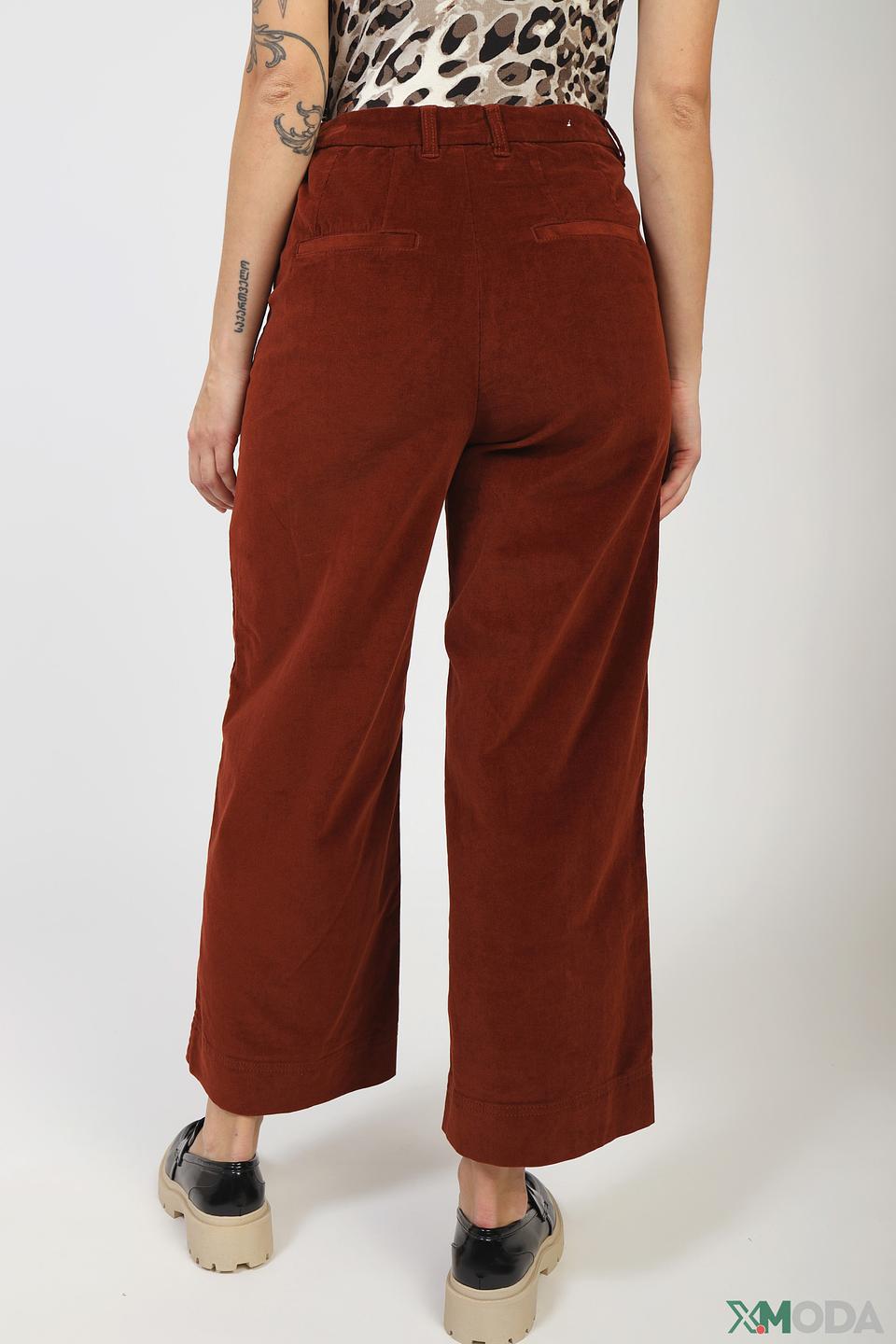 Брюки QS вельветовые терракотовые