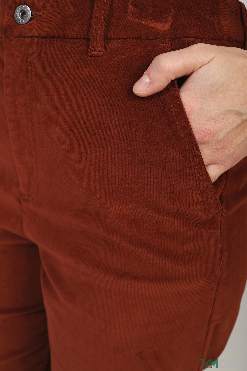 Брюки QS вельветовые терракотовые