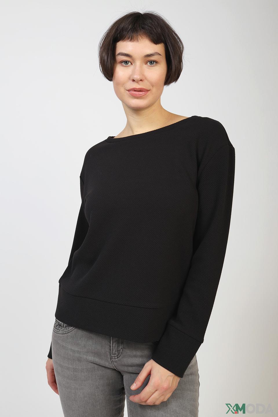 Пуловер Comma чёрный с текстурой