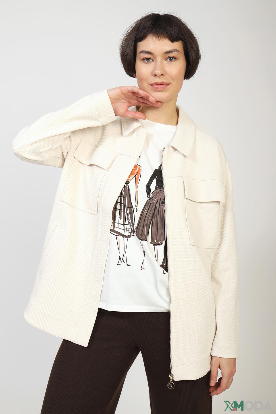 Жакет Comma с карманами бежевый