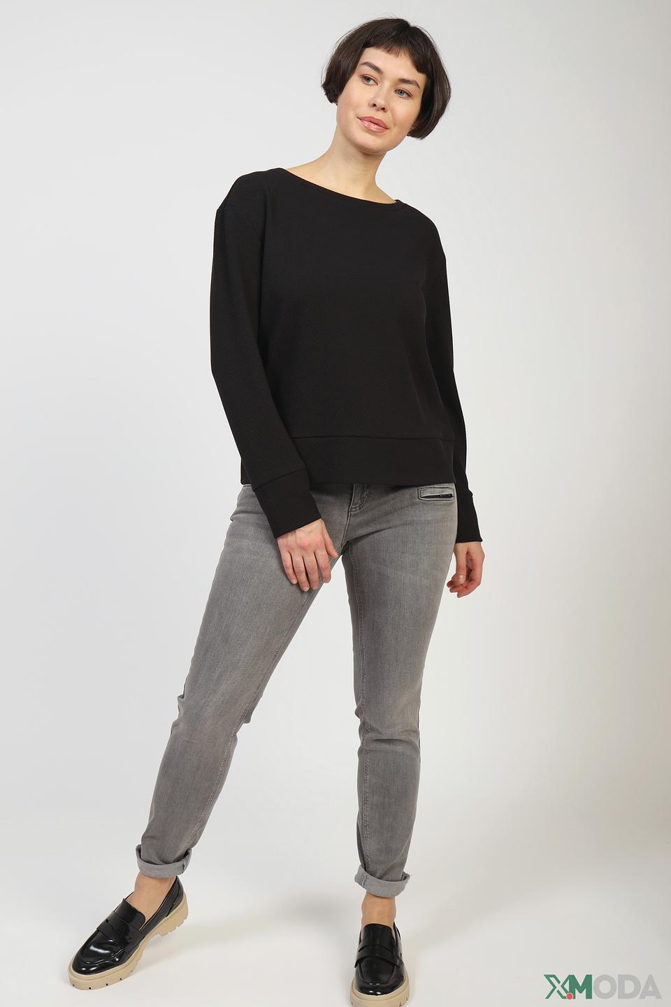 Джинсы Oui серые с декором