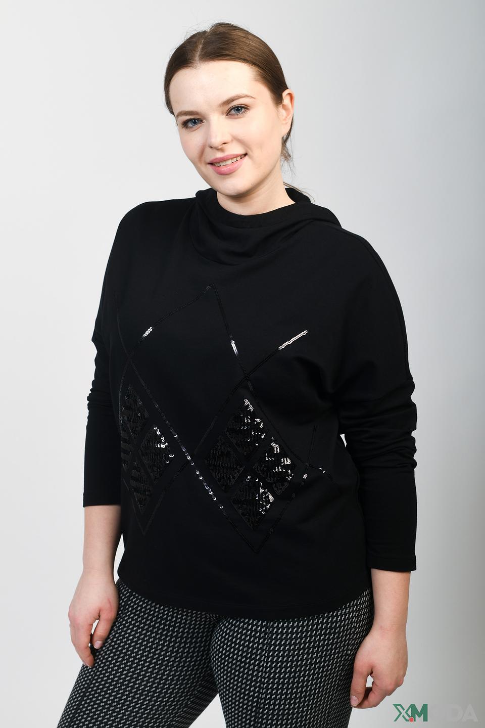 Пуловер Margittes с пайетками чёрный