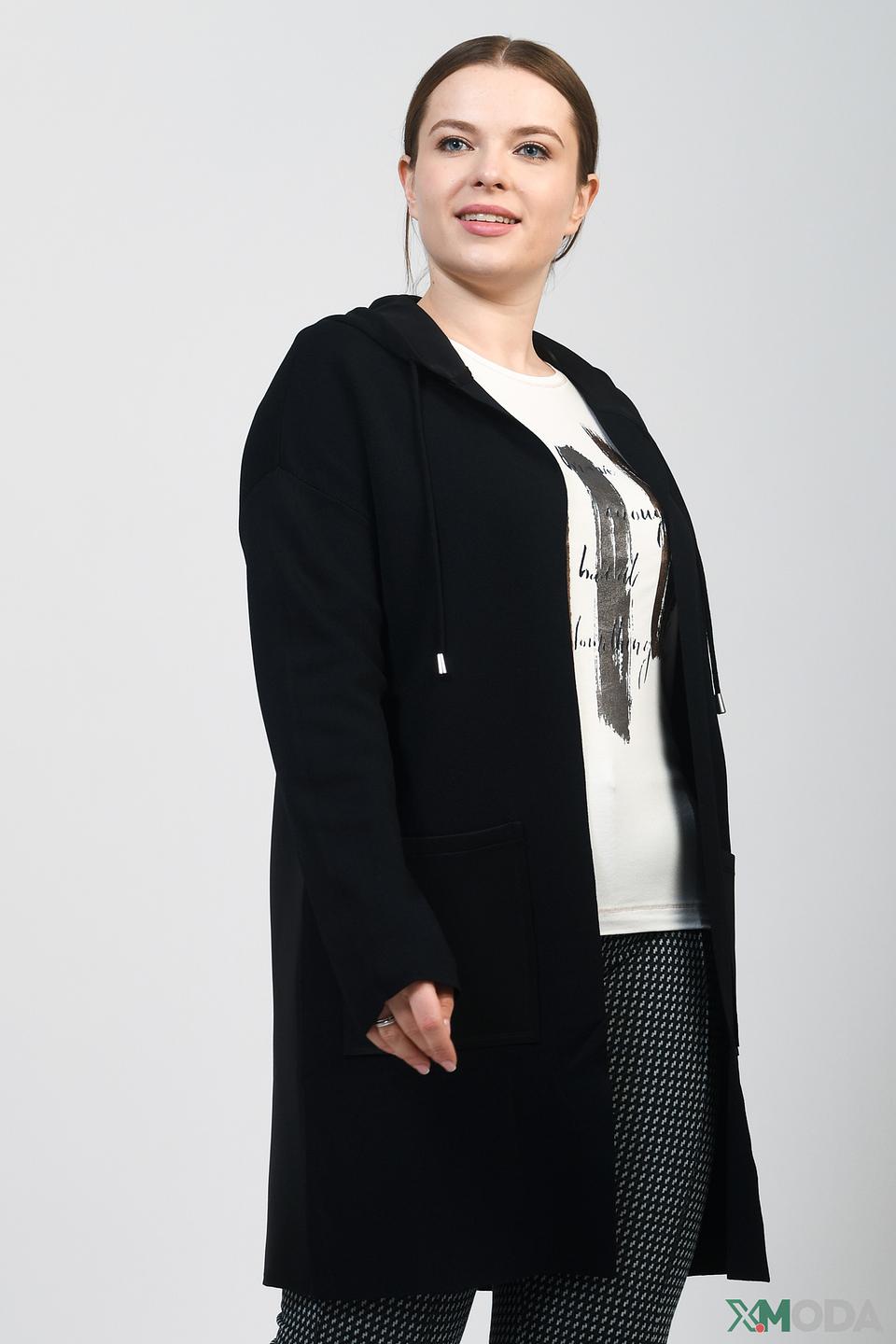 Жакет Samoon с капюшоном чёрный