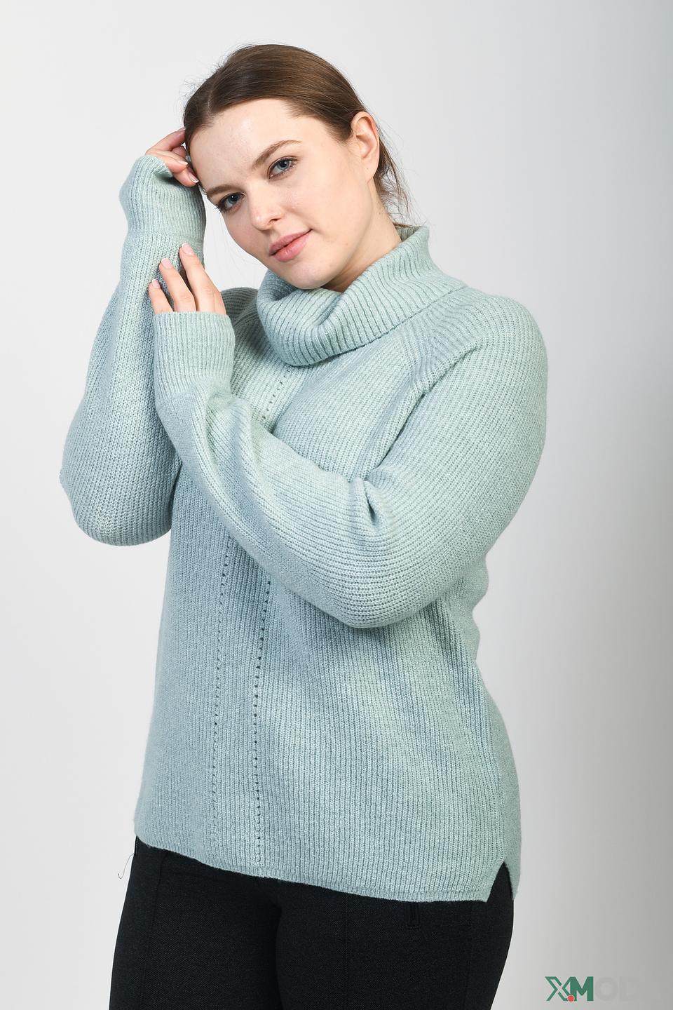 Пуловер Via Appia мятный с горлом