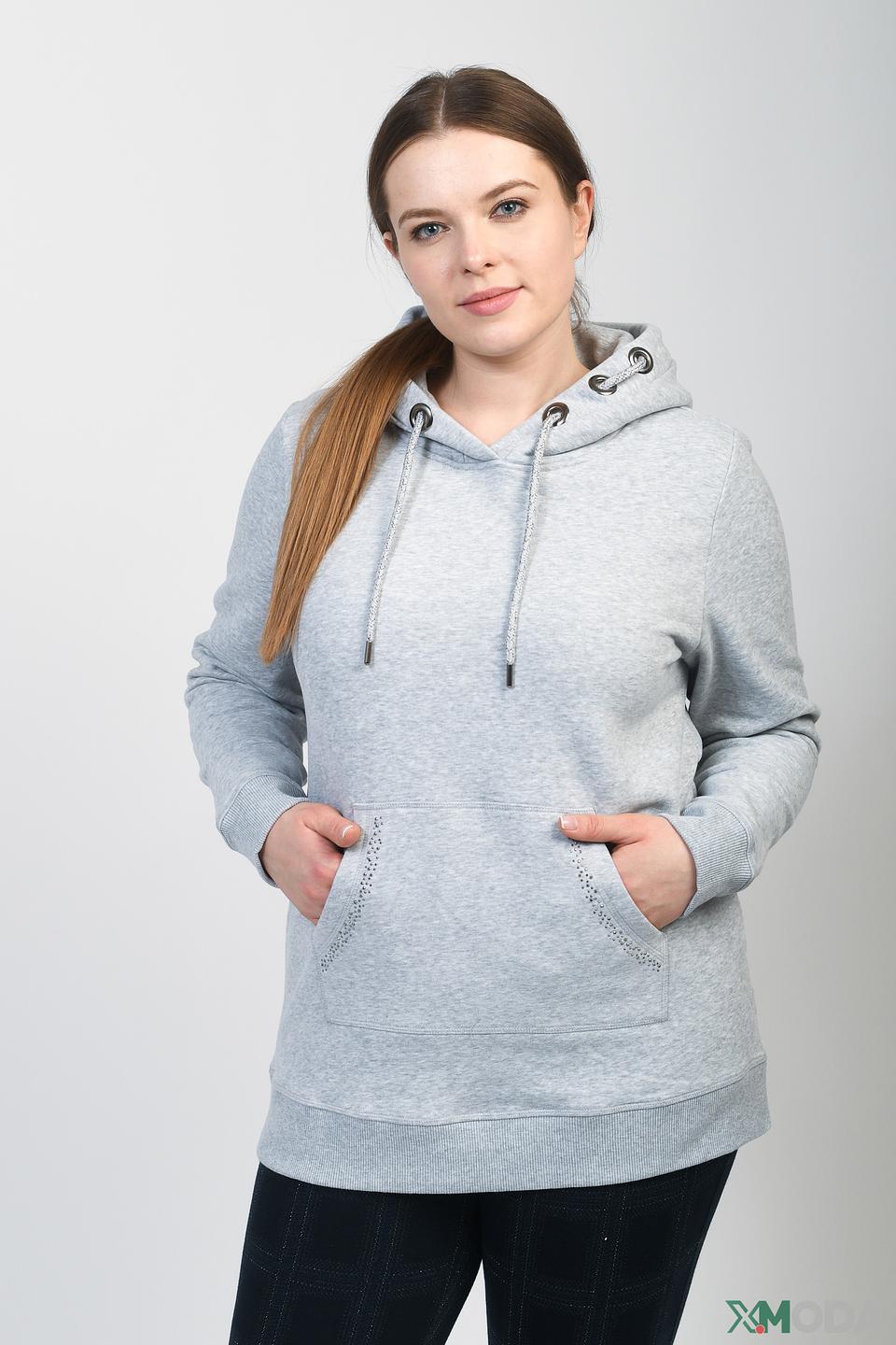 Пуловер Via Appia серый с капюшоном