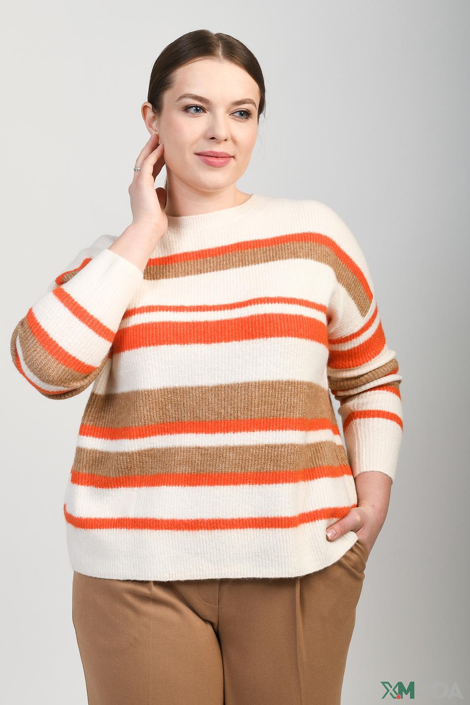 Пуловер Gerry Weber полоска бежевый