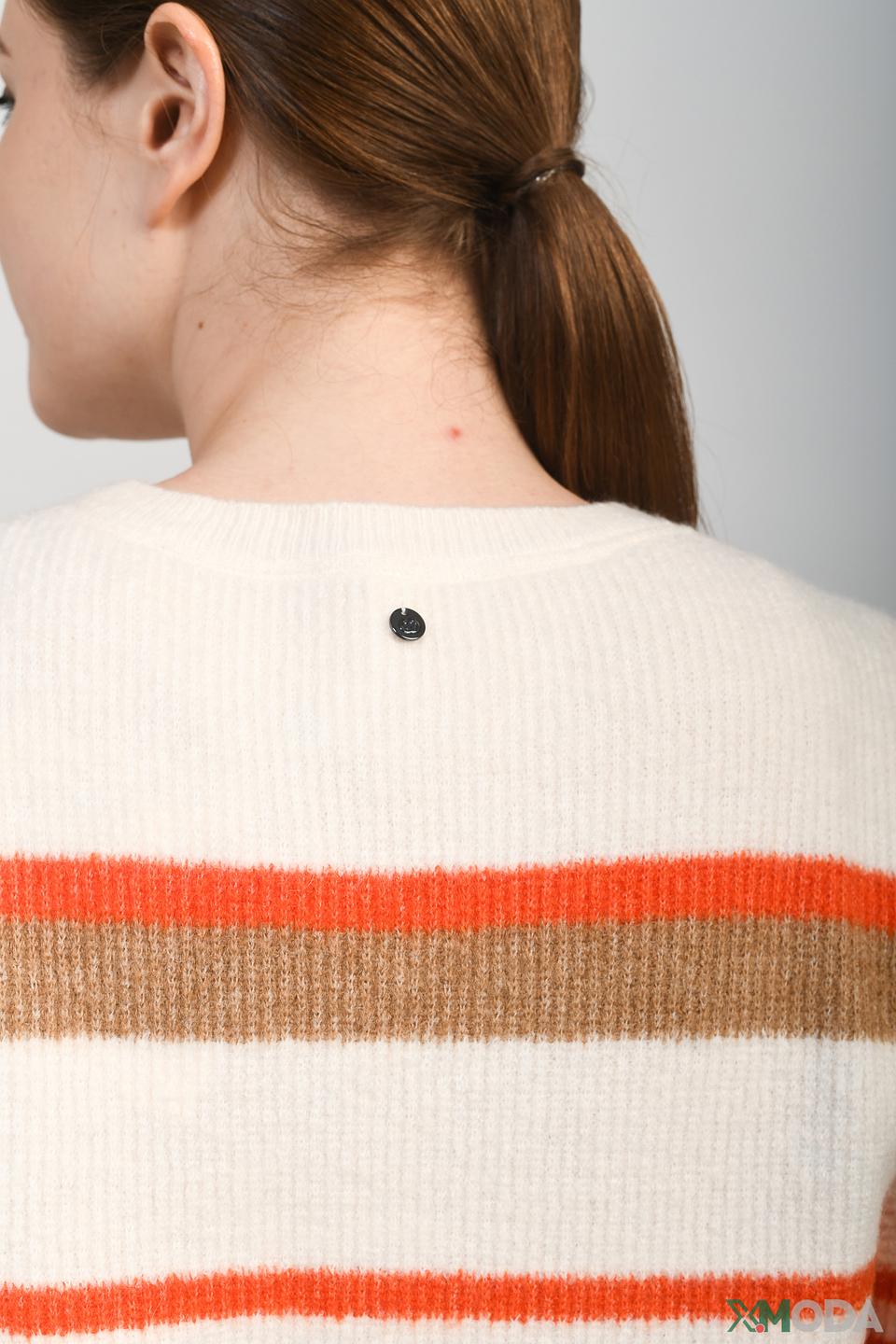 Пуловер Gerry Weber полоска бежевый