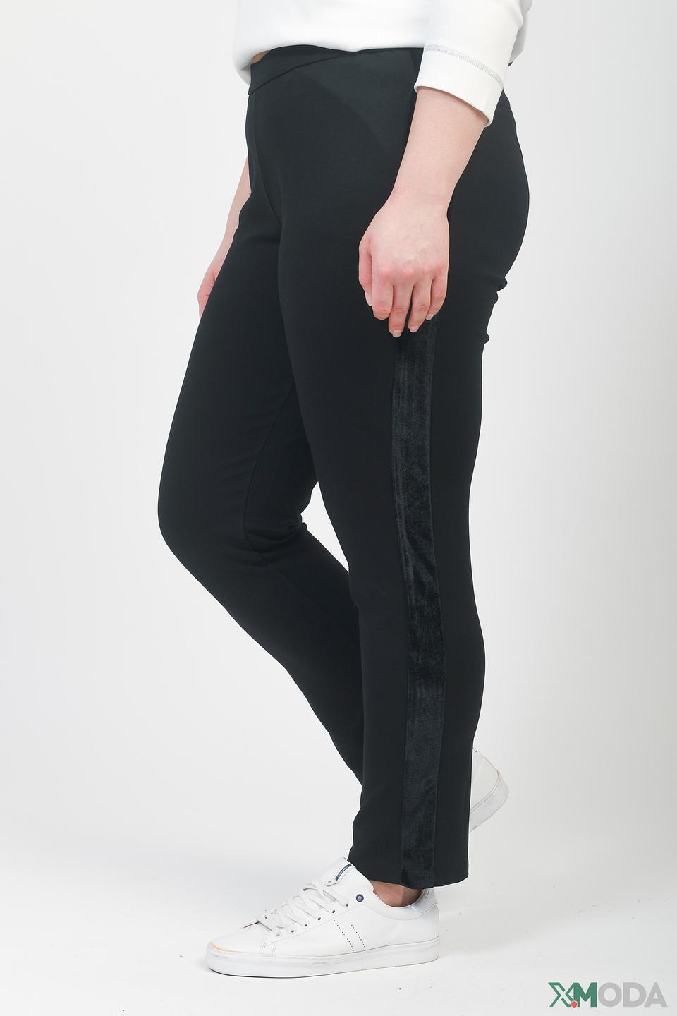 Брюки Frapp с бархатом черные