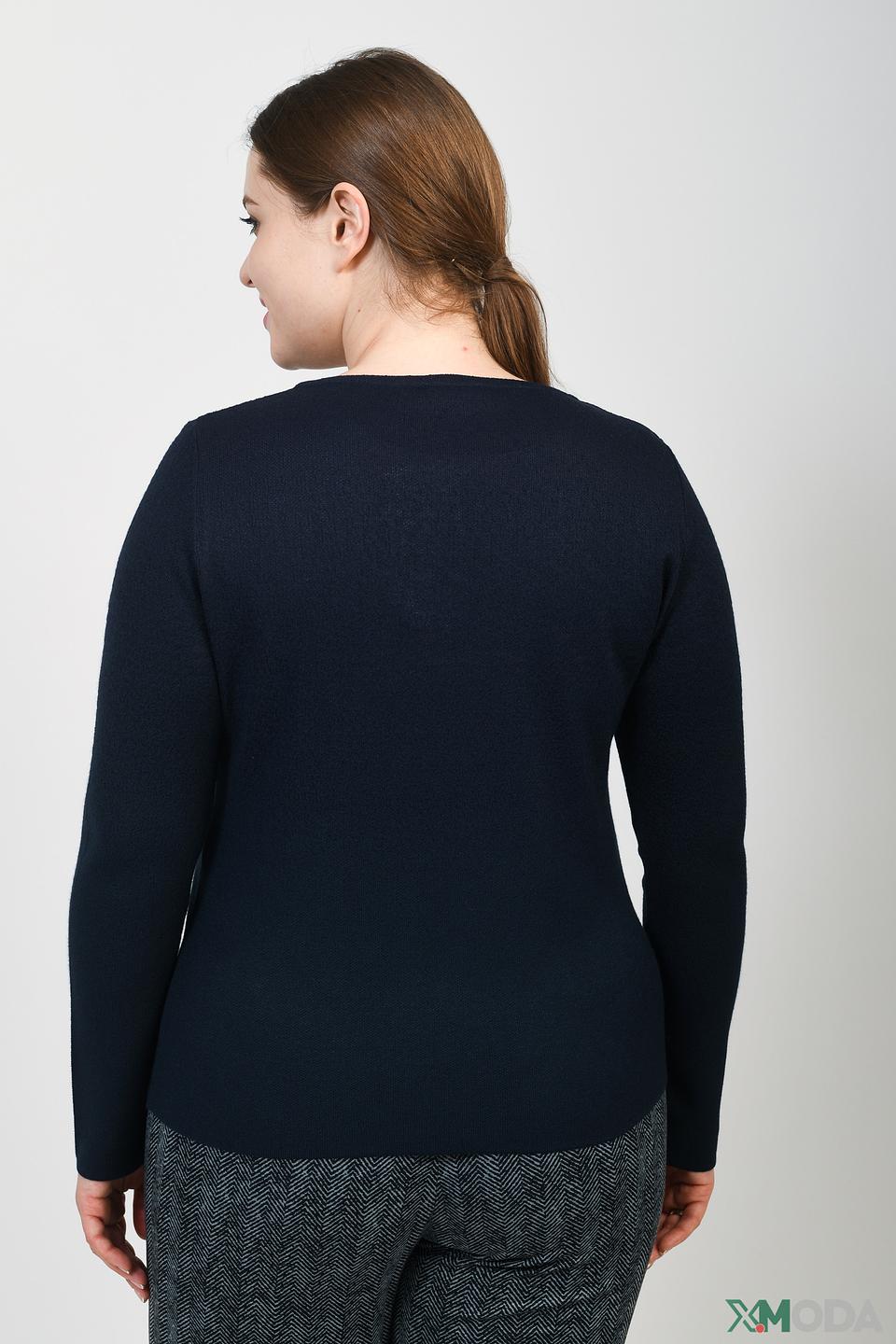 Пуловер Rabe collection с пайетками тёмно-синий