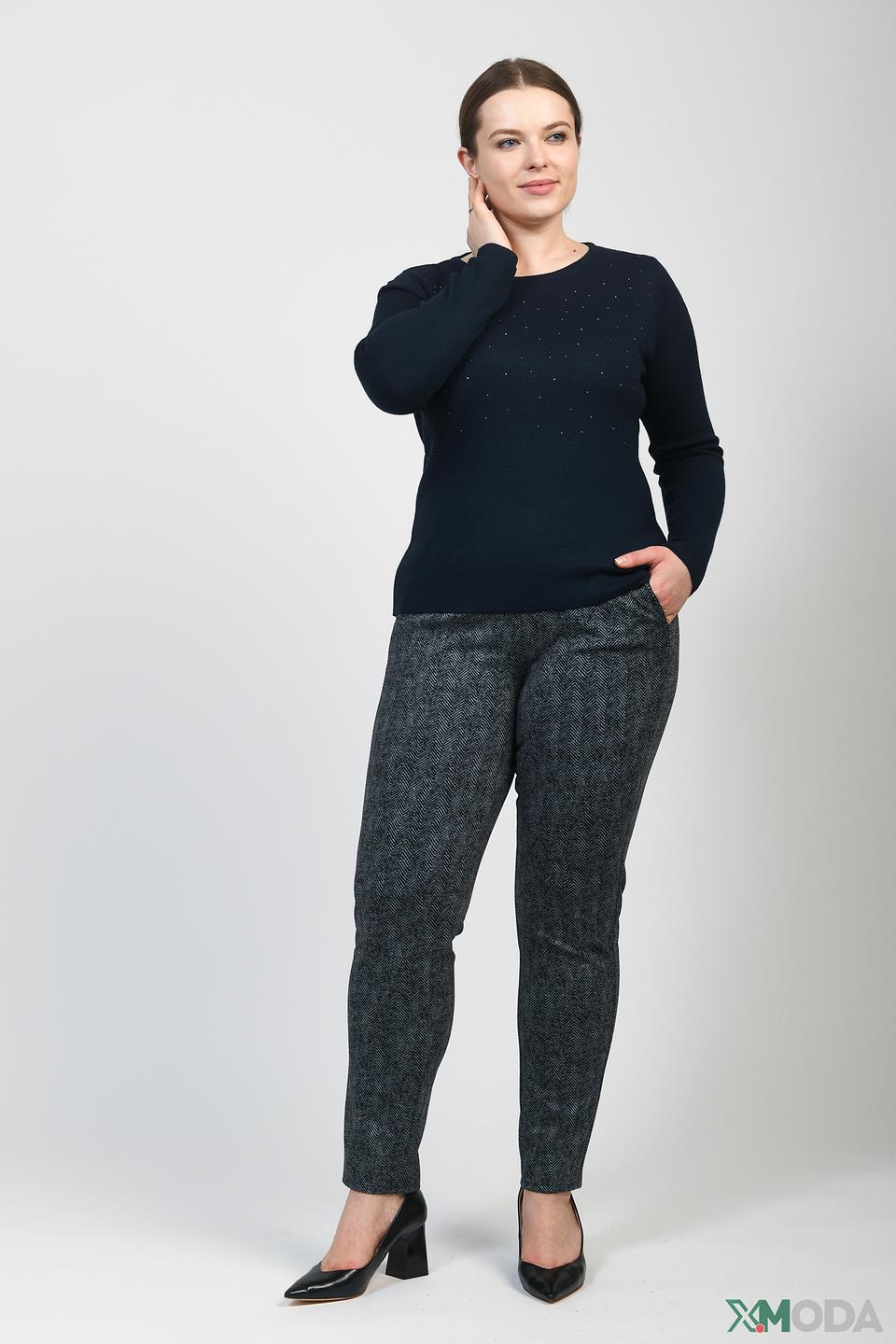 Пуловер Rabe collection с пайетками тёмно-синий