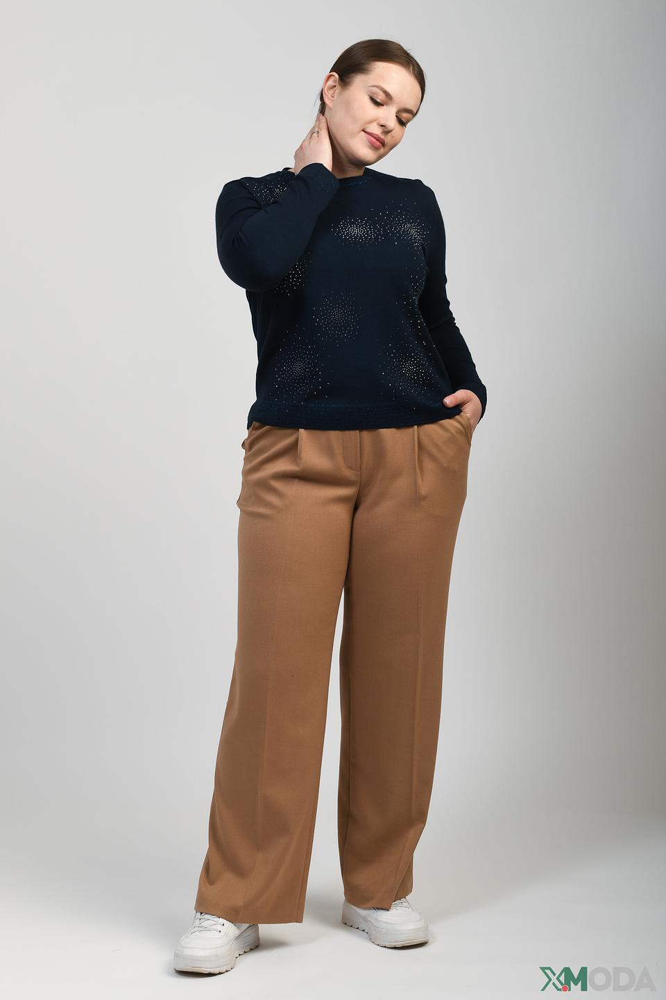 Пуловер Rabe collection с пайетками тёмно-синий