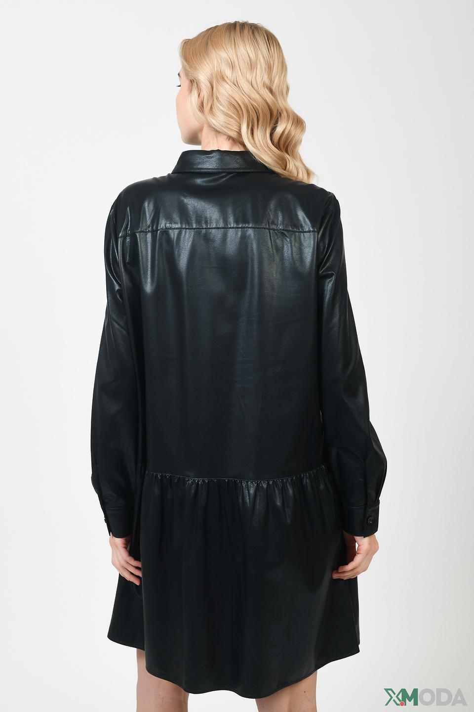 Платье Marc Aurel из экокожи чёрное