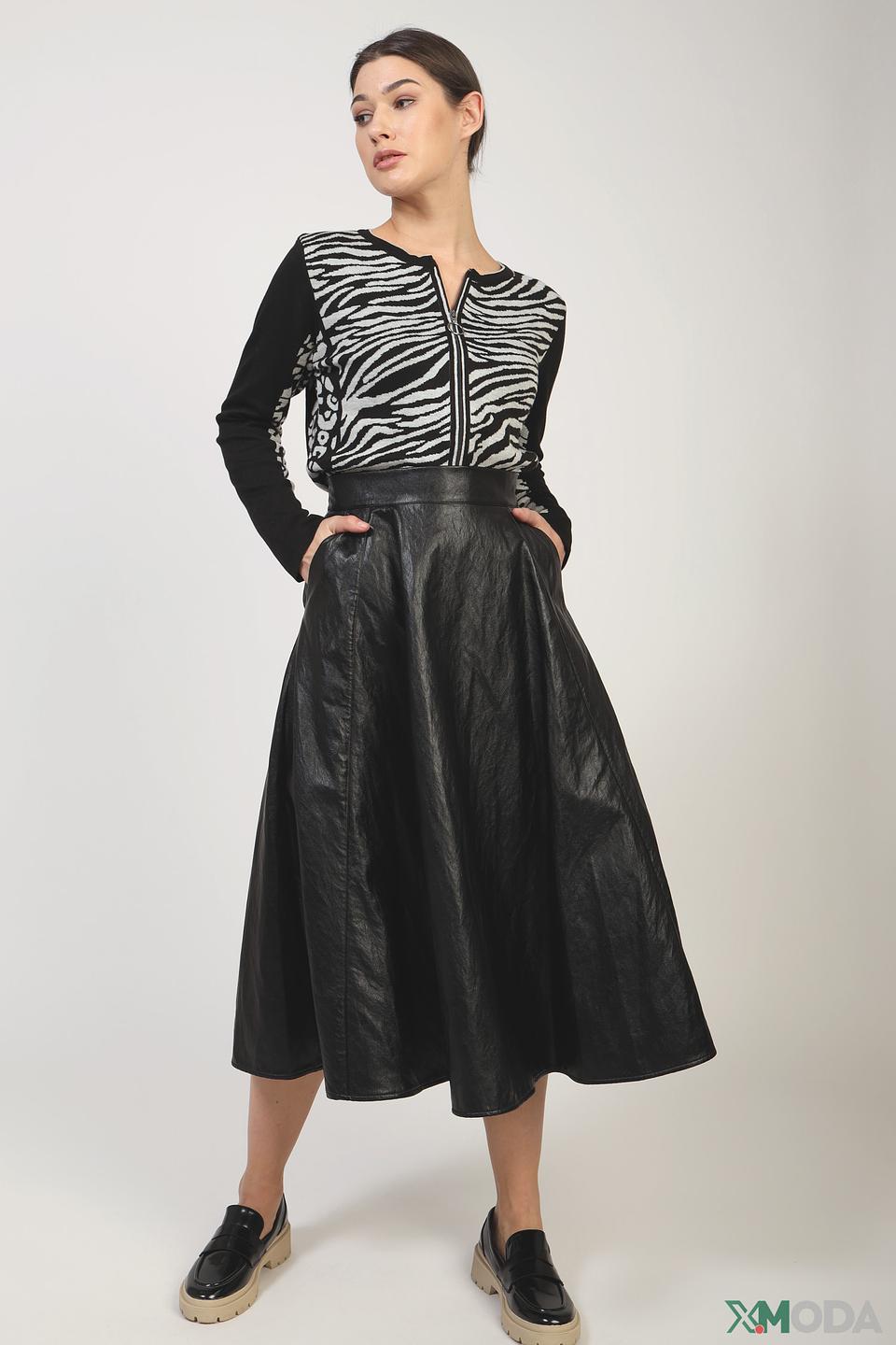 Юбка Taifun экокожа чёрная