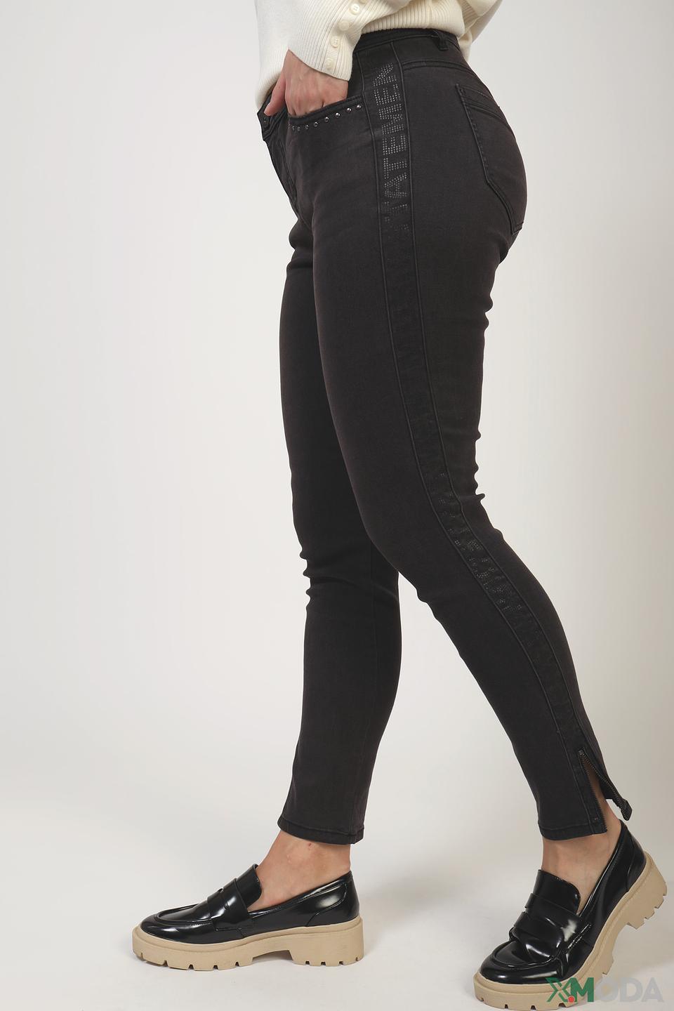 Джинсы Taifun с потертостями черные