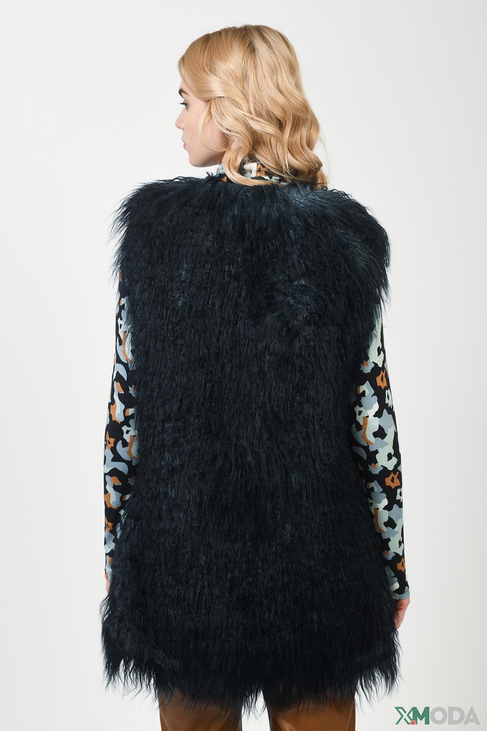 Жилет Taifun из искусственного меха чёрный