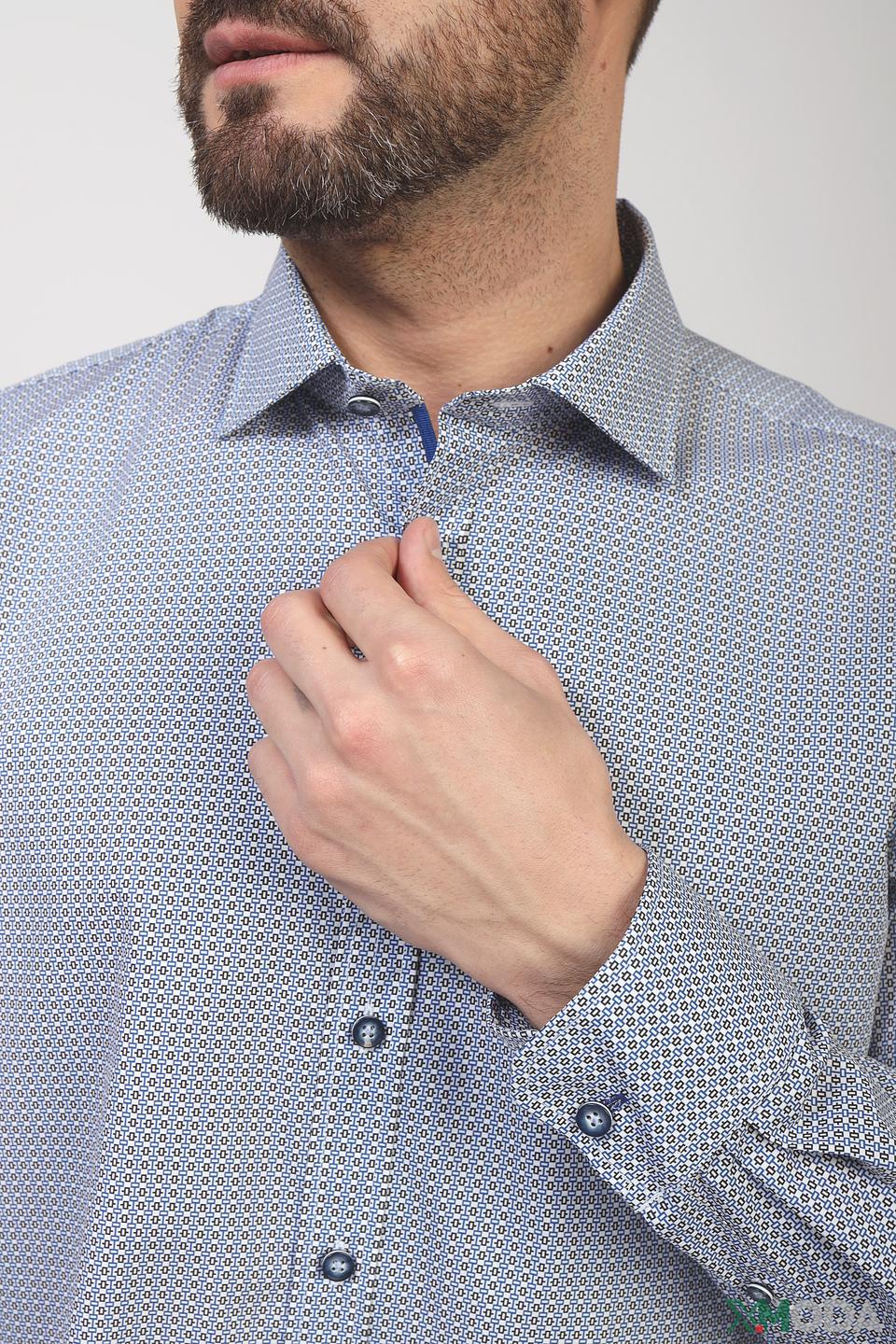 Рубашка Bugatti с геометрическим рисунком