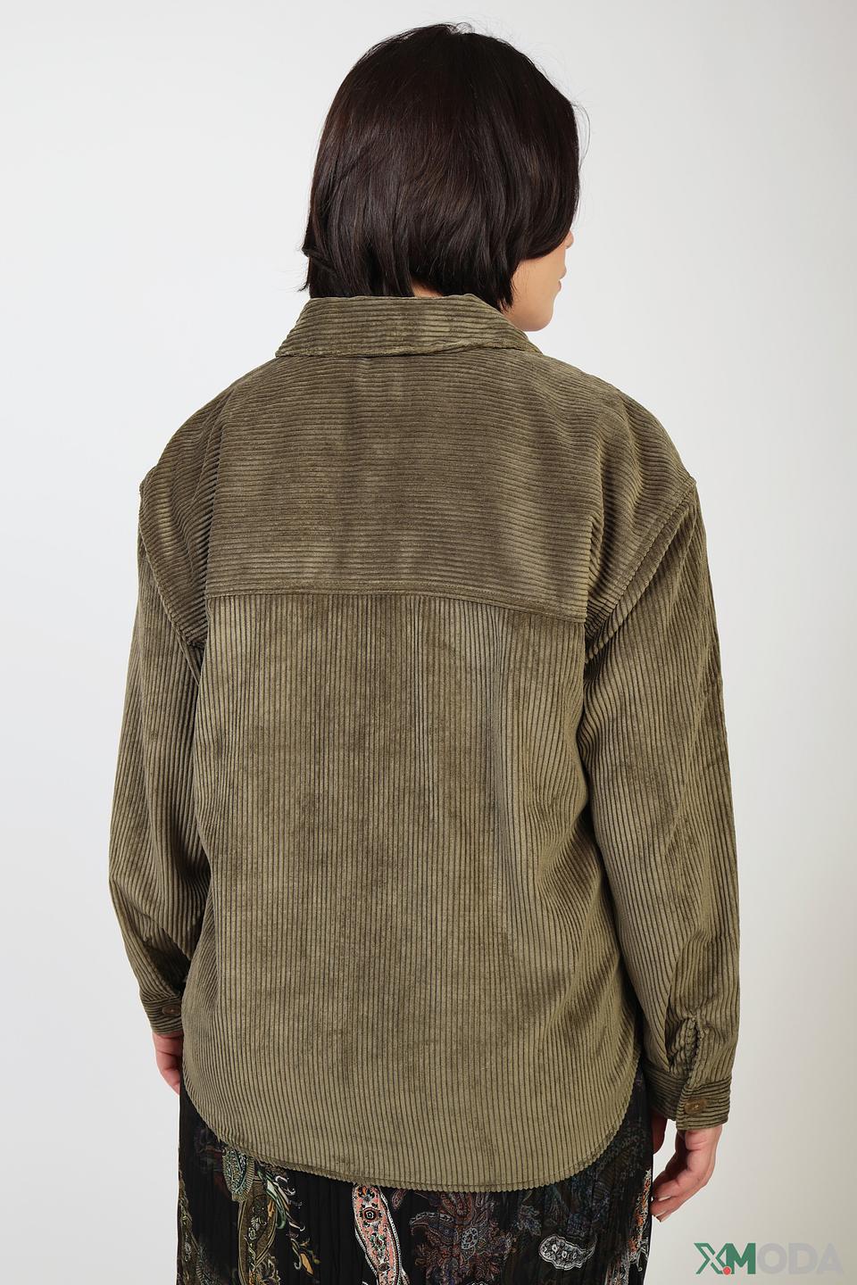 Жакет Comma вельветовый оливковый