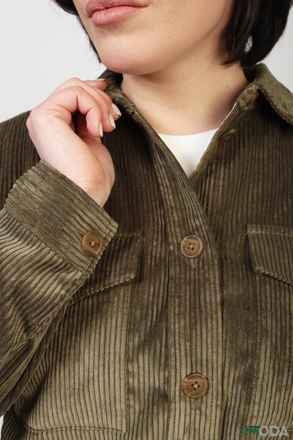 Жакет Comma вельветовый оливковый