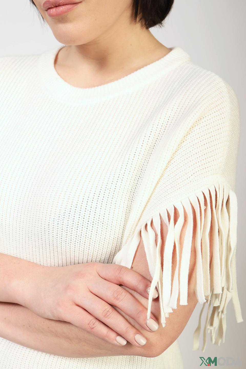 Жилет Taifun с бахромой молочный