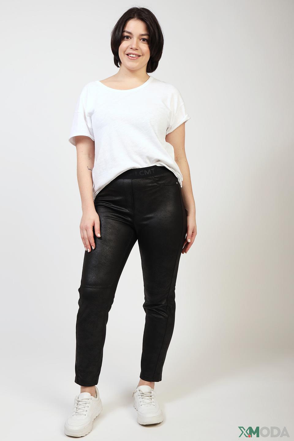 Брюки Lecomte экокожа черные