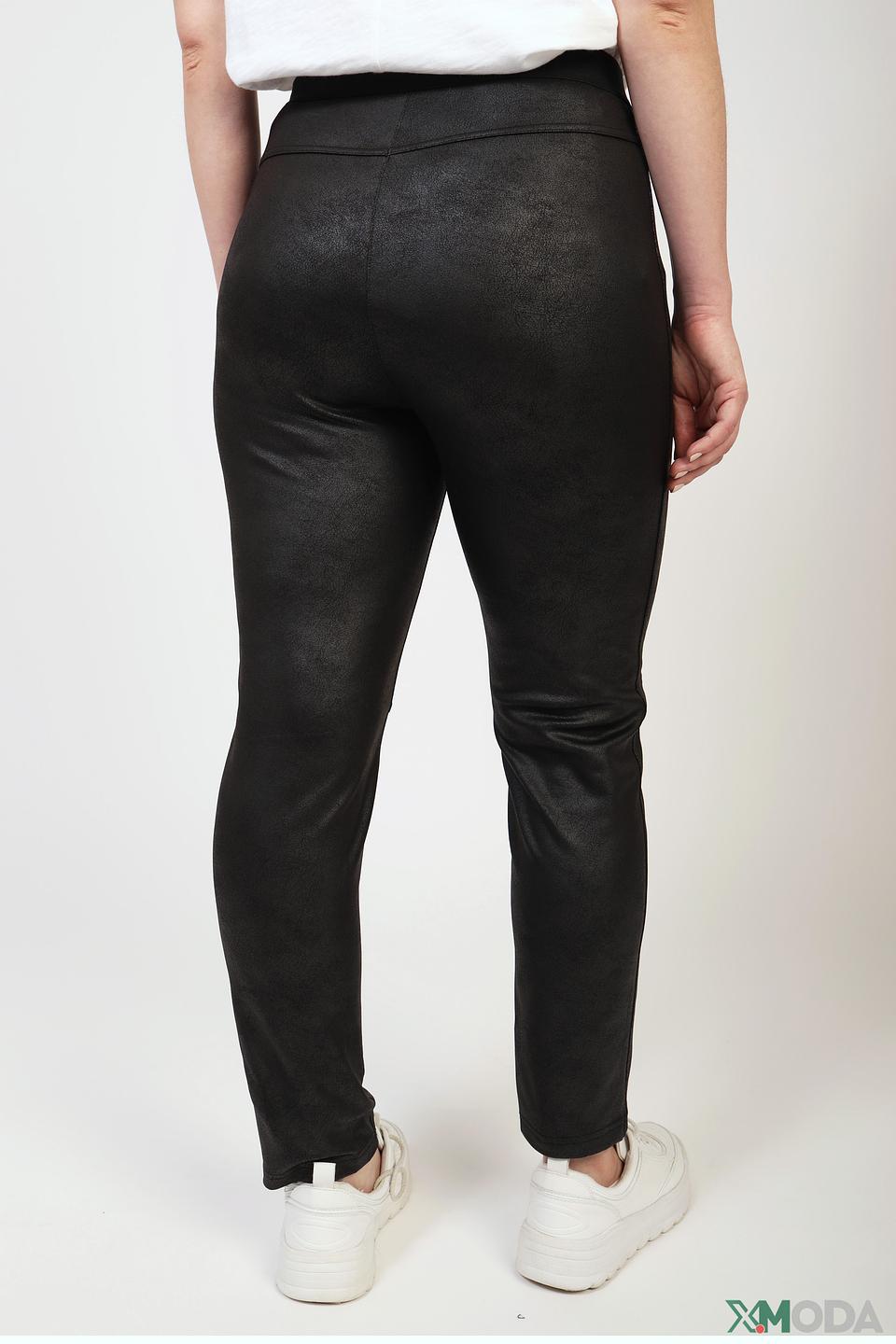 Брюки Lecomte экокожа черные