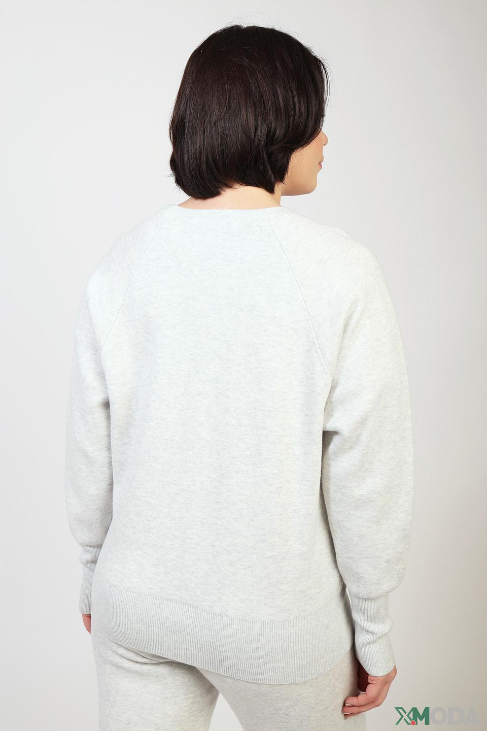 Пуловер Oui женский серый меланж