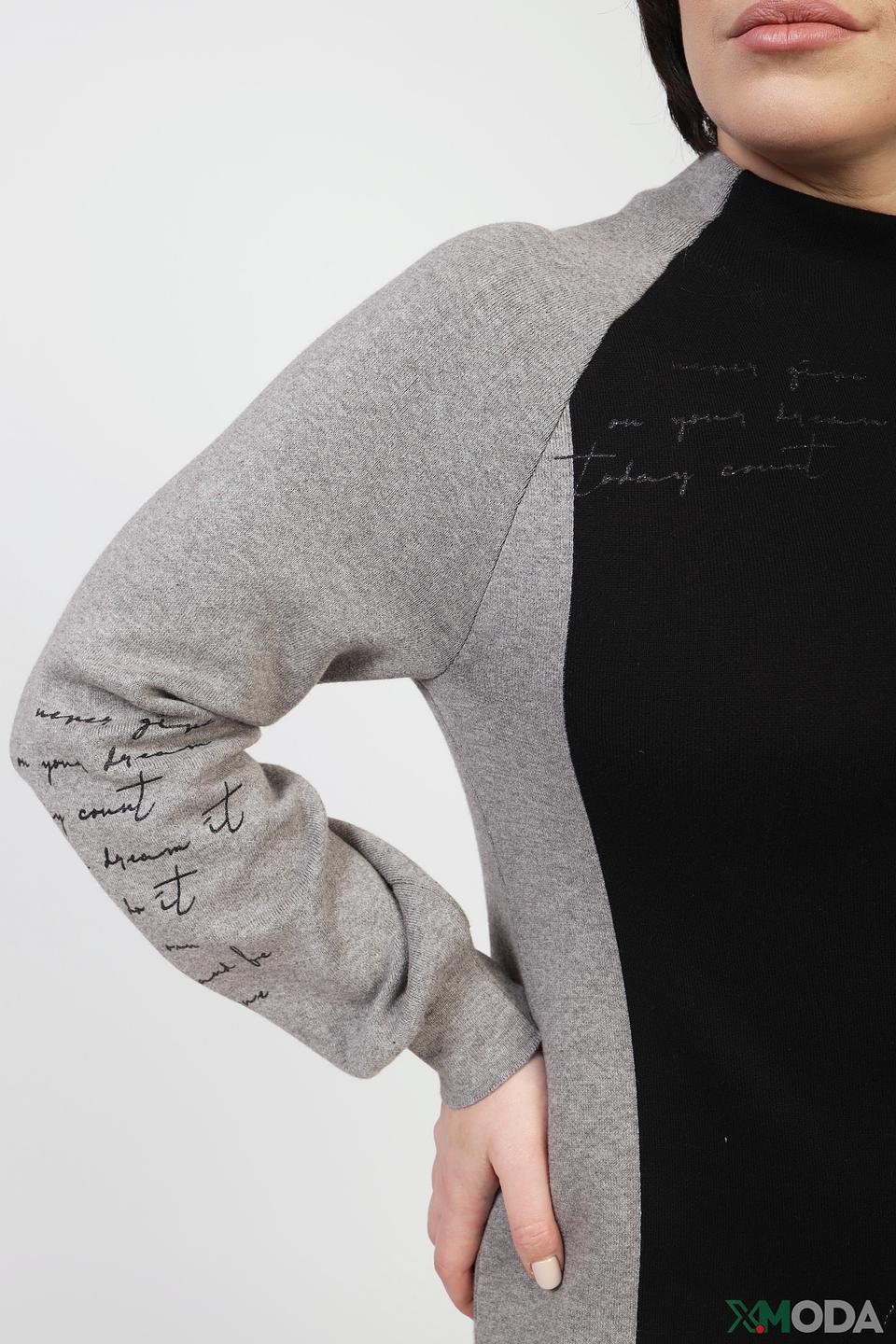 Платье Monari с принтом чёрно-серое