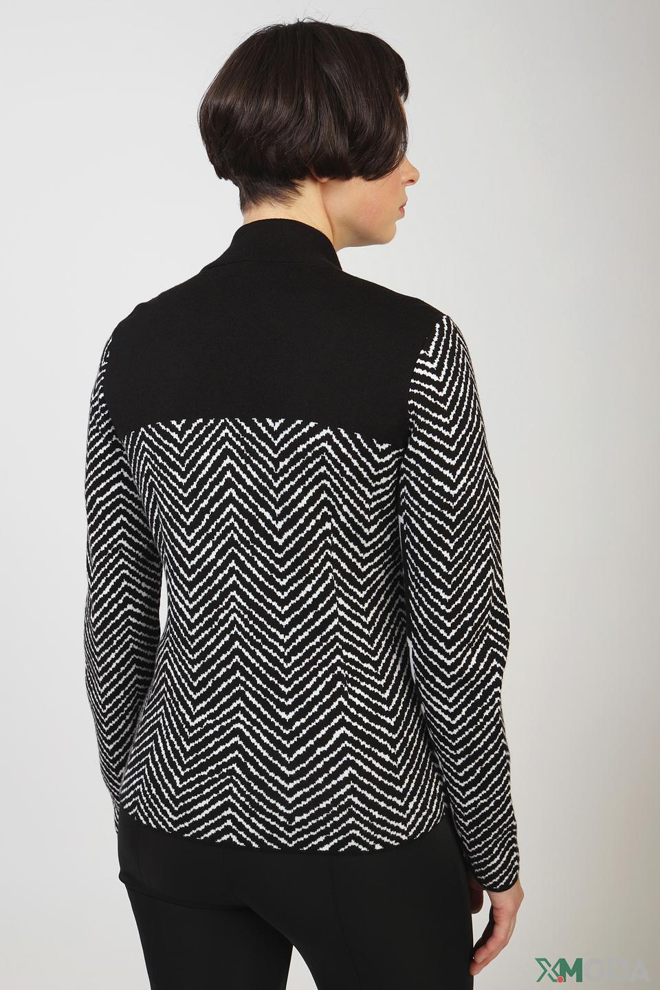 Жакет Monari чёрно-белый зигзаг