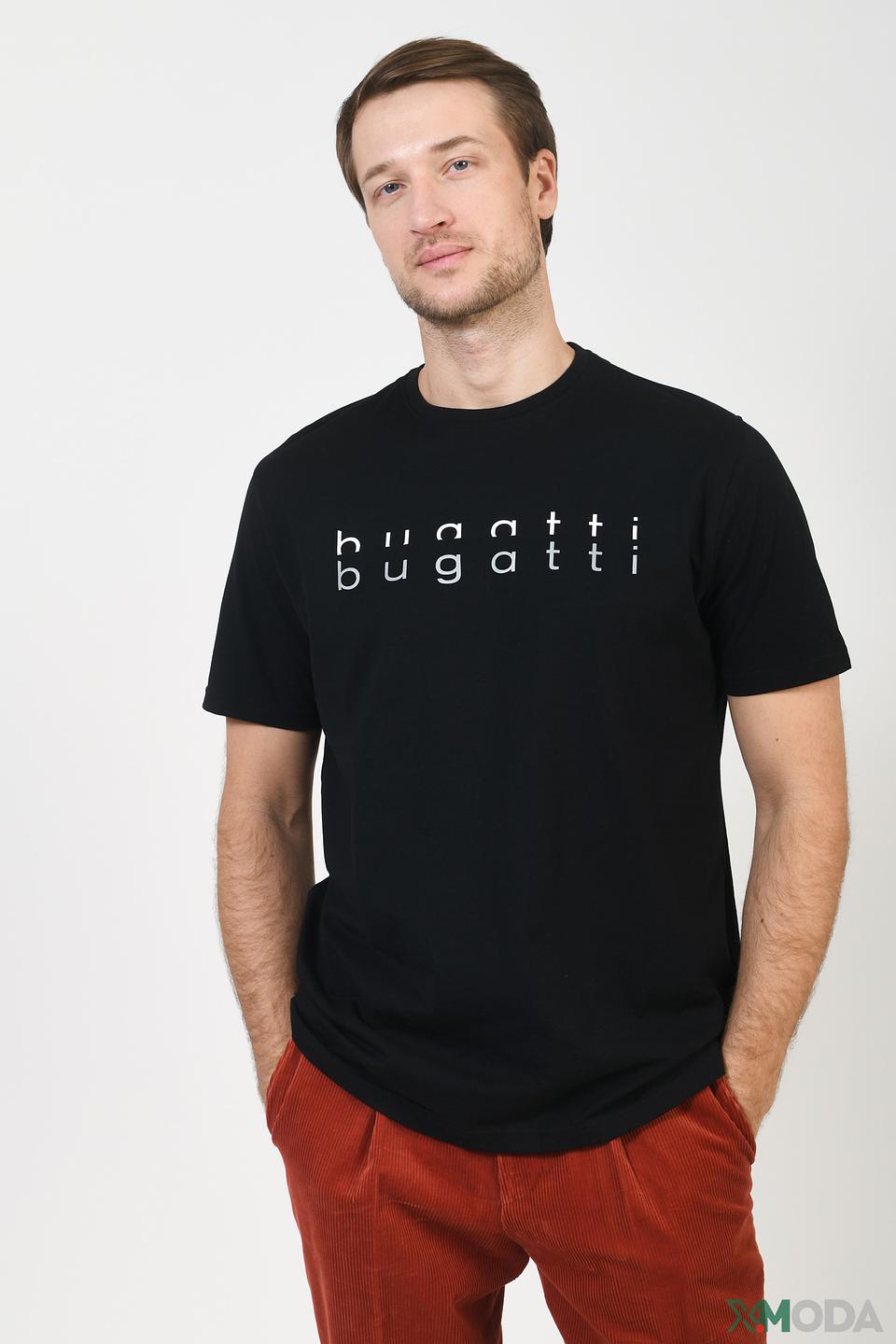 Футболка Bugatti с логотипом чёрная