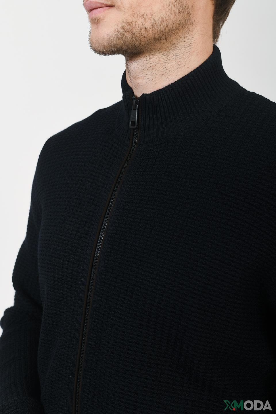 Кардиган Bugatti чёрный на молнии