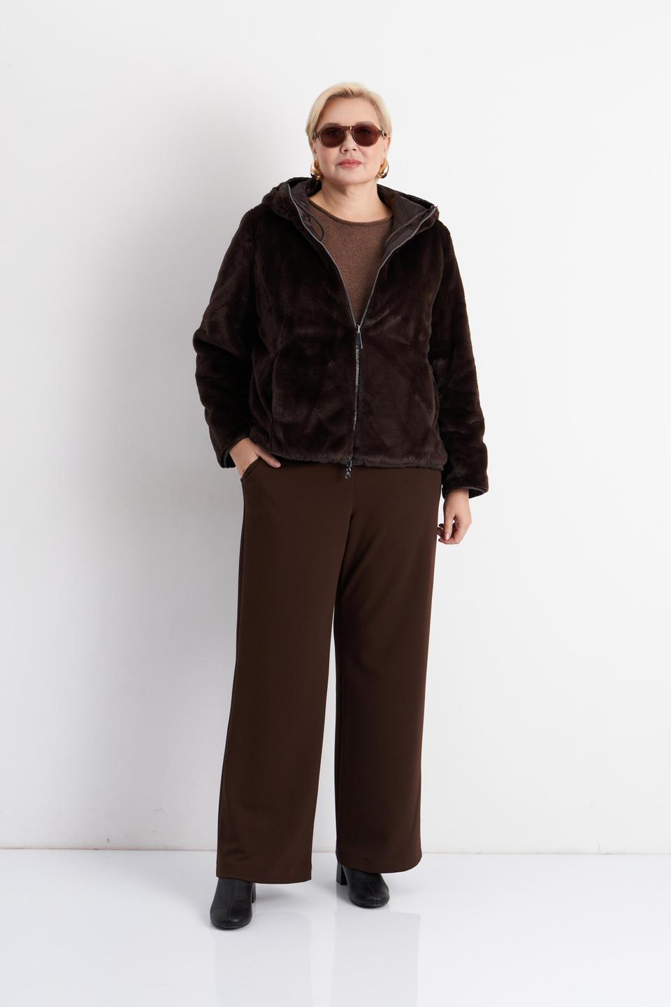 Коричневая куртка с капюшоном Betty Barclay outdoor