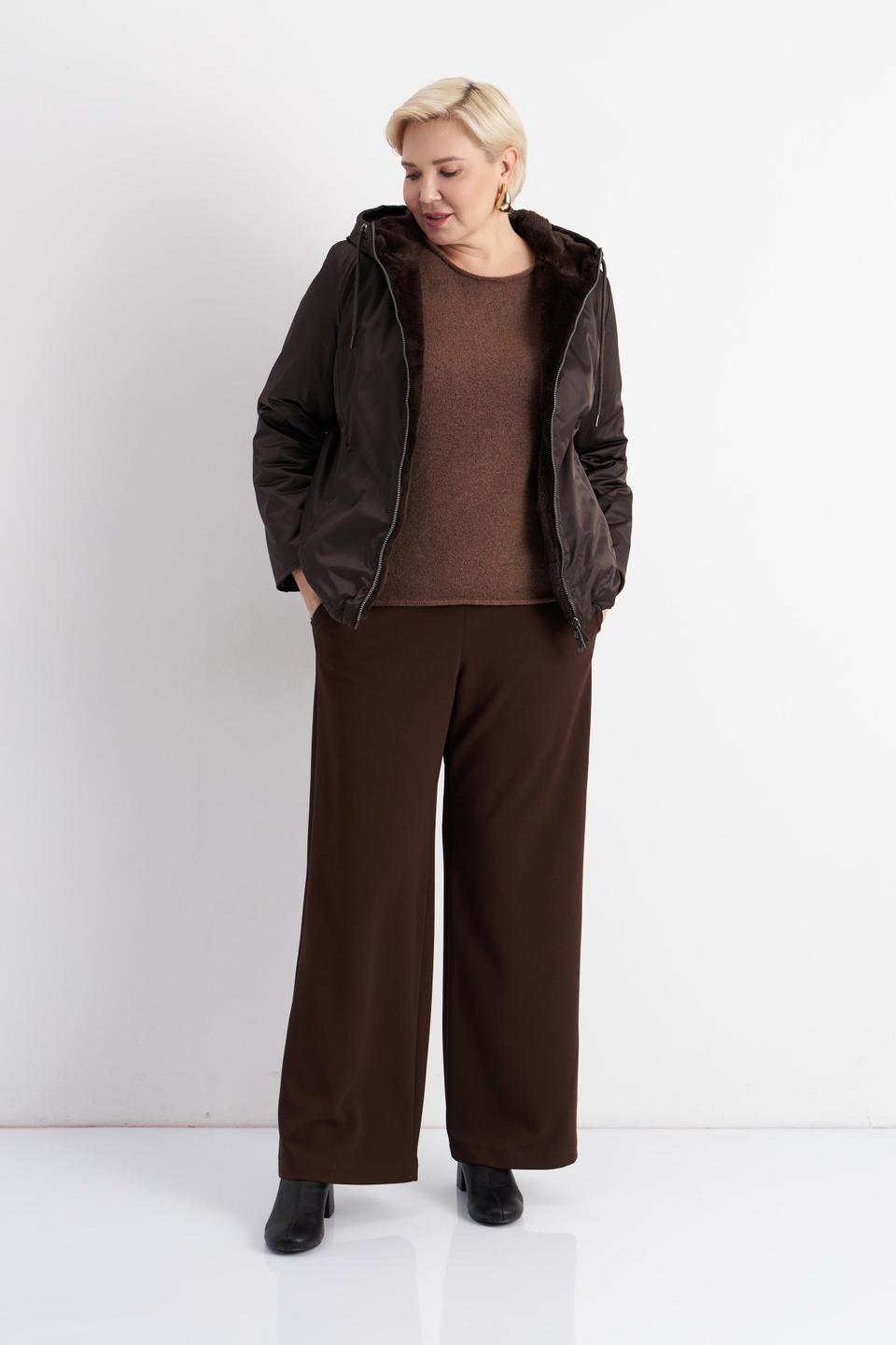 Коричневая куртка с капюшоном Betty Barclay outdoor