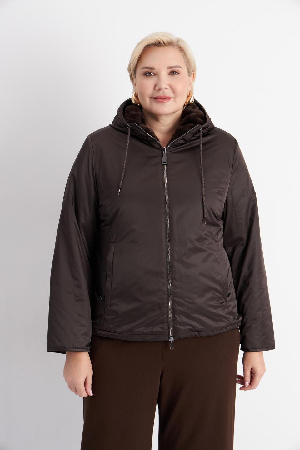 Коричневая куртка с капюшоном Betty Barclay outdoor