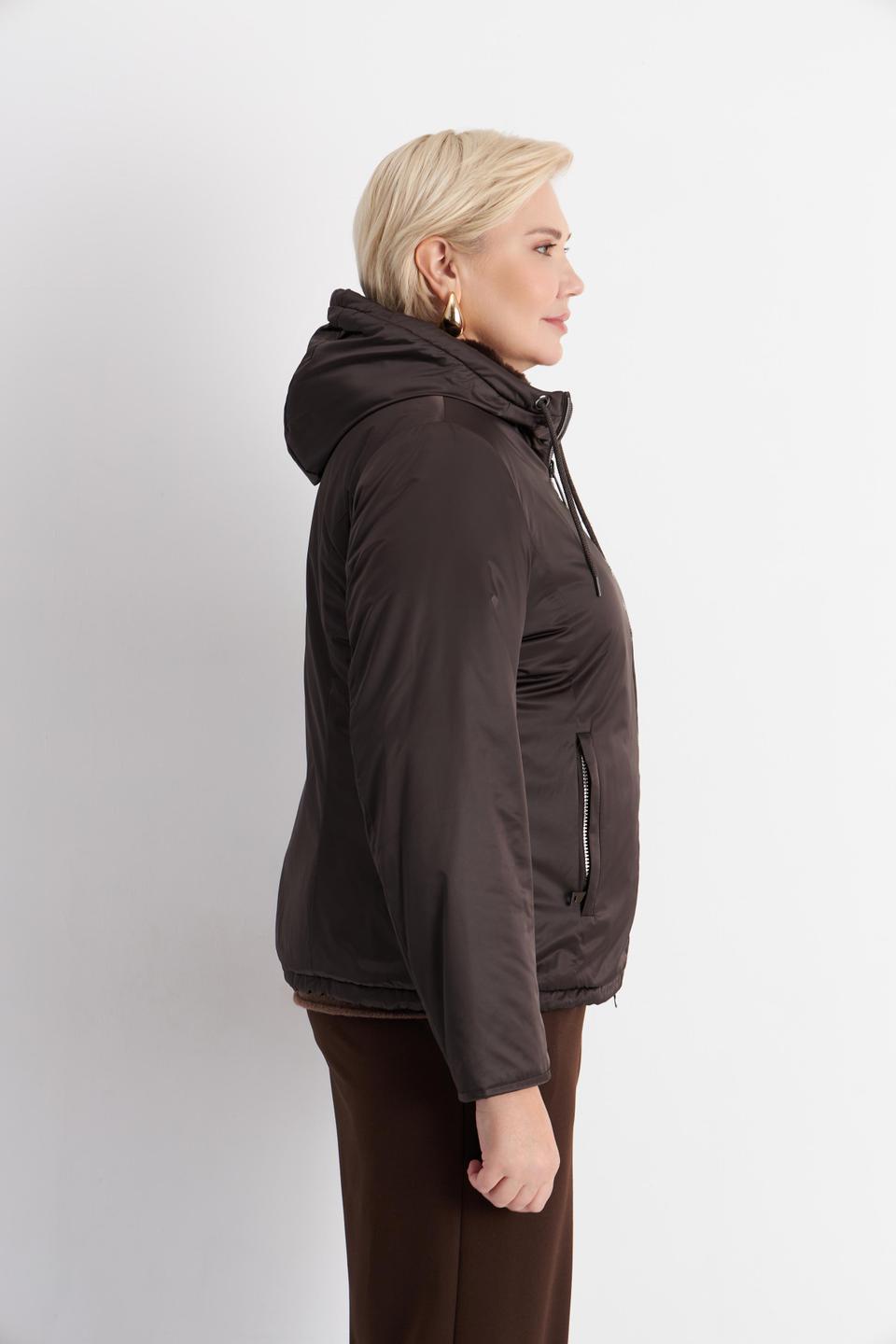 Коричневая куртка с капюшоном Betty Barclay outdoor
