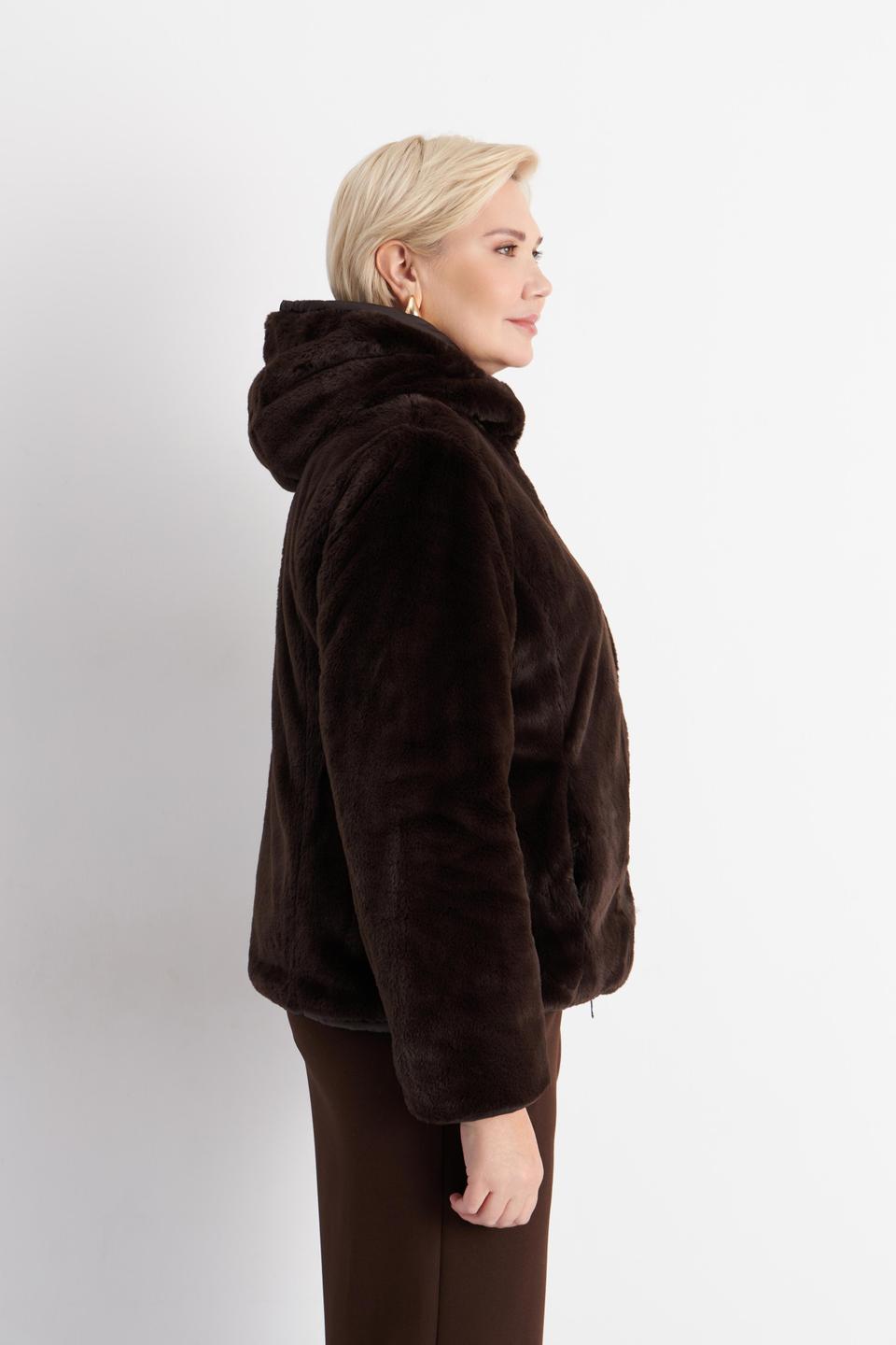 Коричневая куртка с капюшоном Betty Barclay outdoor