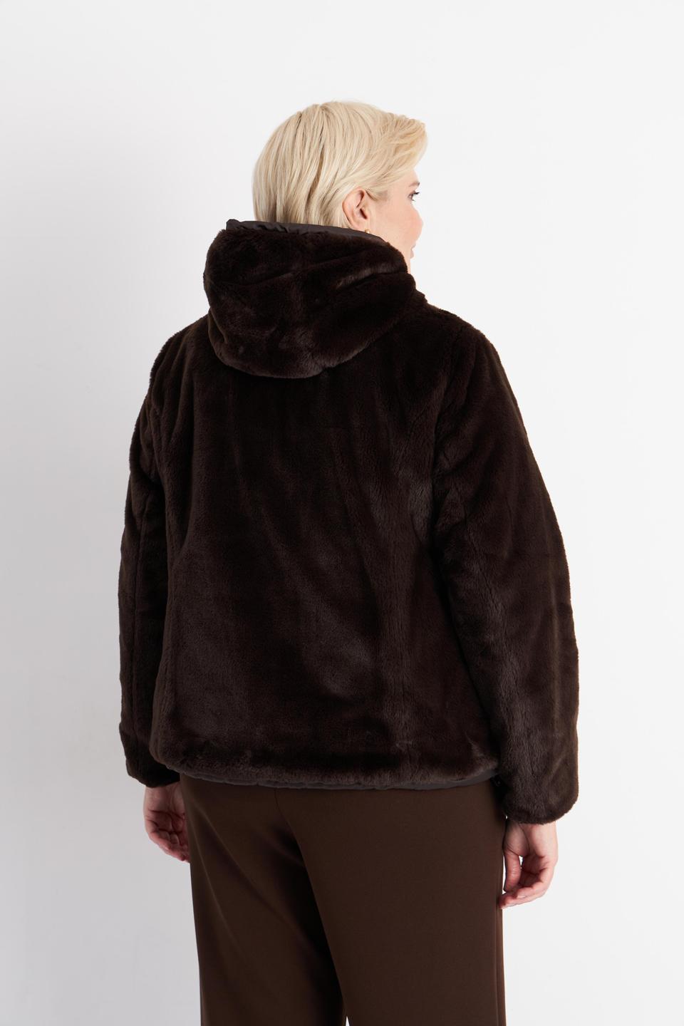 Коричневая куртка с капюшоном Betty Barclay outdoor