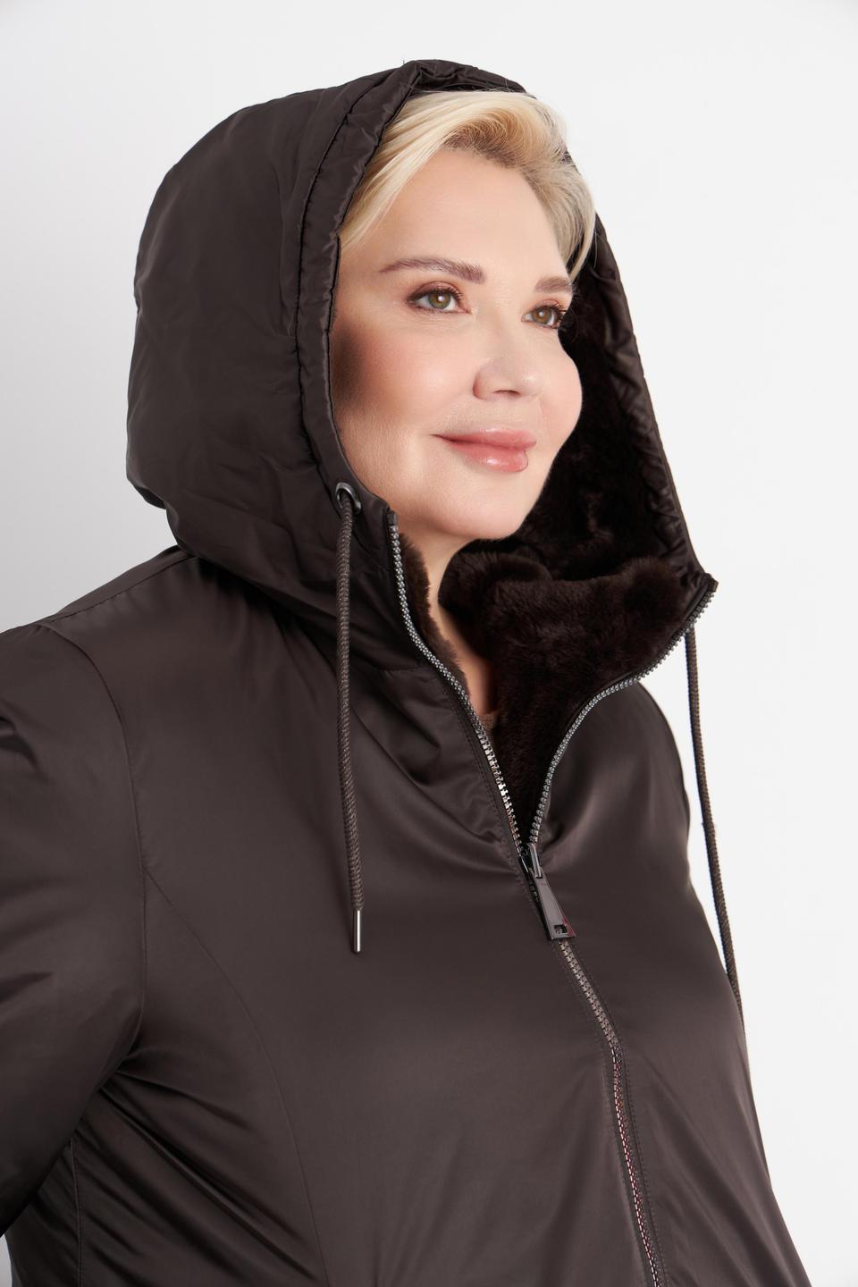 Коричневая куртка с капюшоном Betty Barclay outdoor