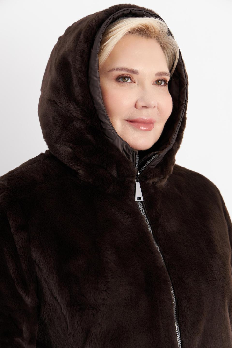Коричневая куртка с капюшоном Betty Barclay outdoor
