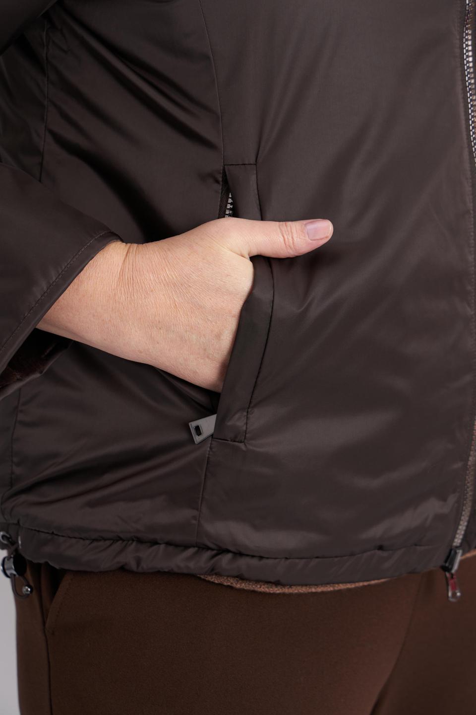 Коричневая куртка с капюшоном Betty Barclay outdoor