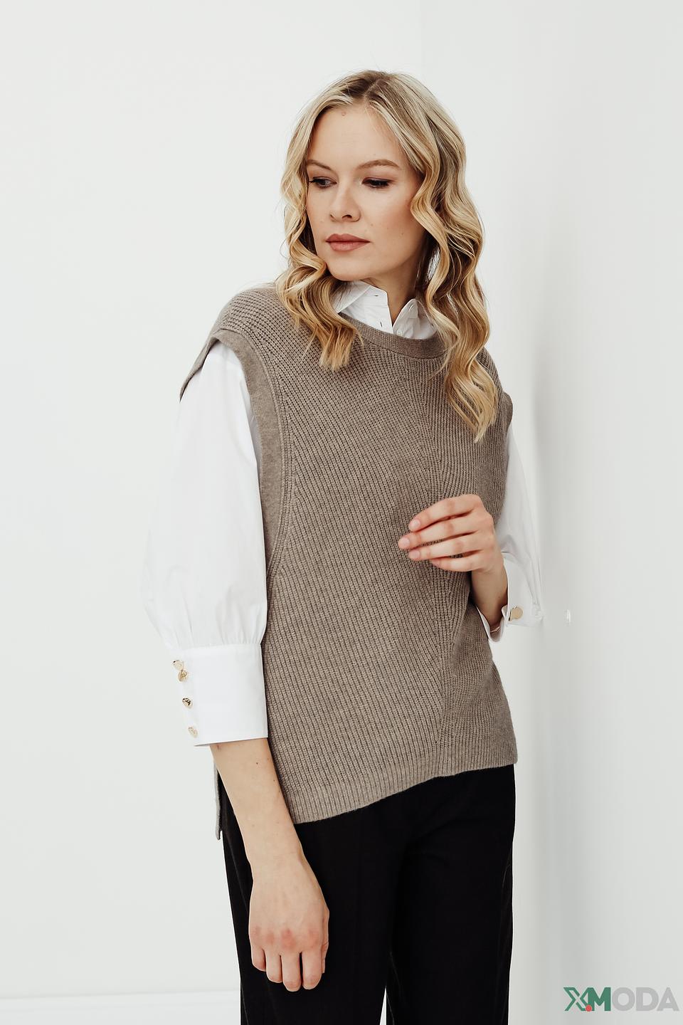 Жилет Tom Tailor вязаный бежевый