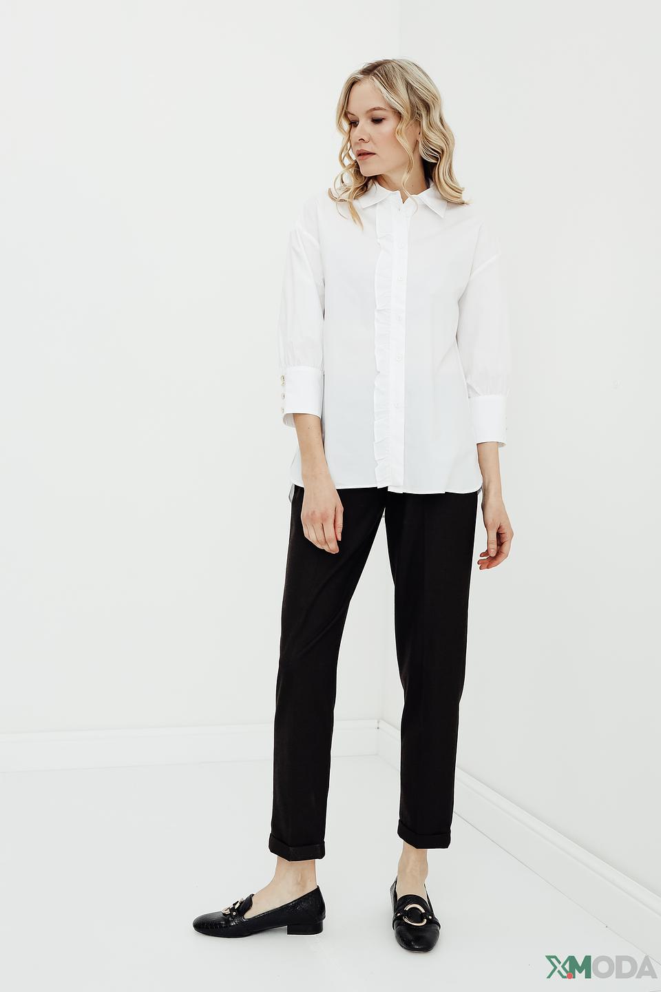 Рубашка Rich and Royal белая с рюшами