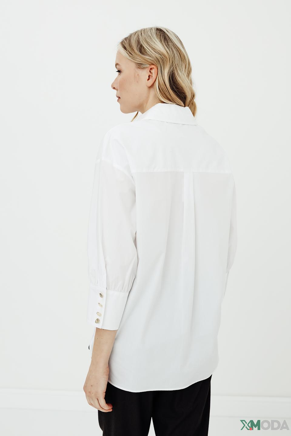 Рубашка Rich and Royal белая с рюшами