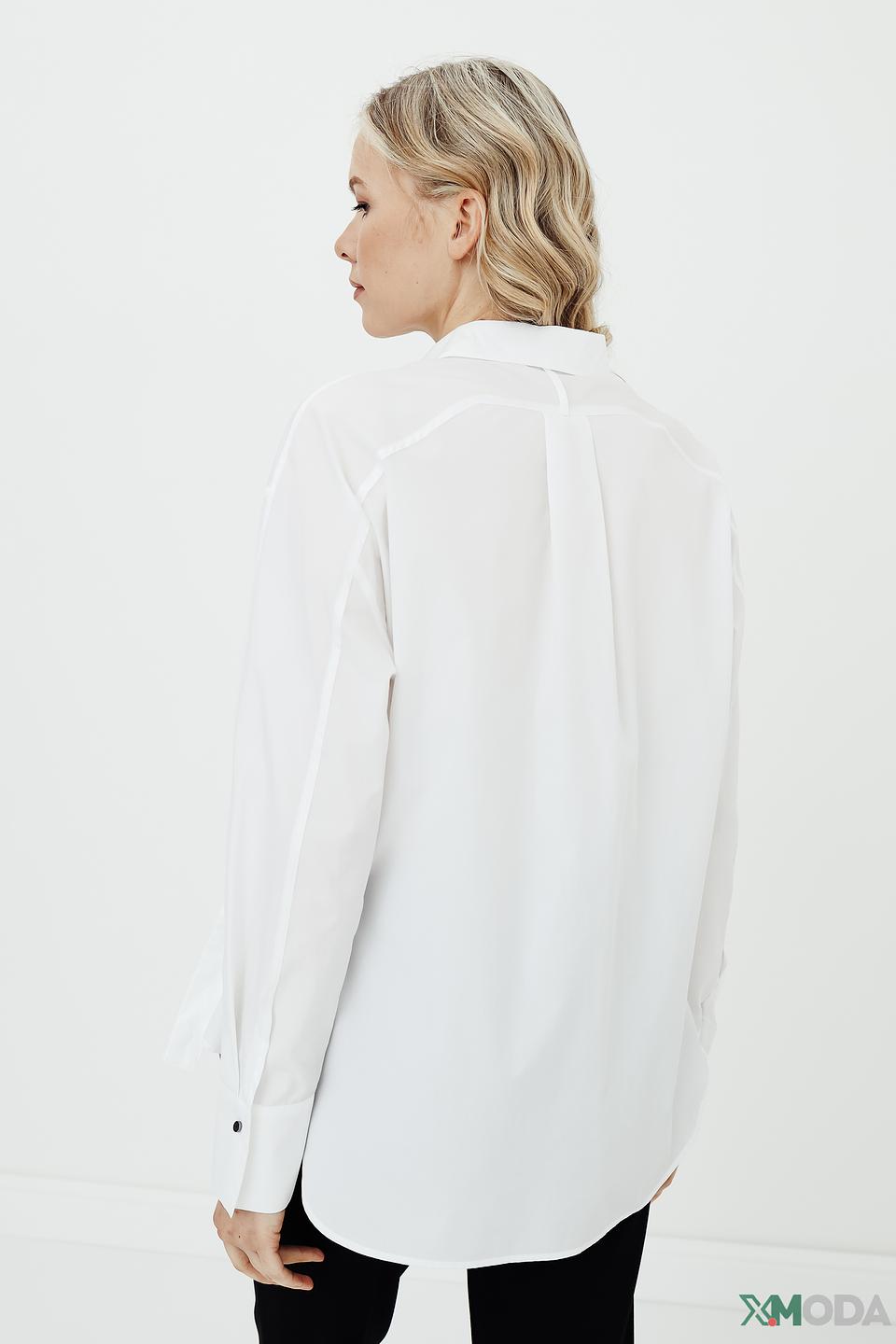 Рубашка Marc Cain белый оверсайз