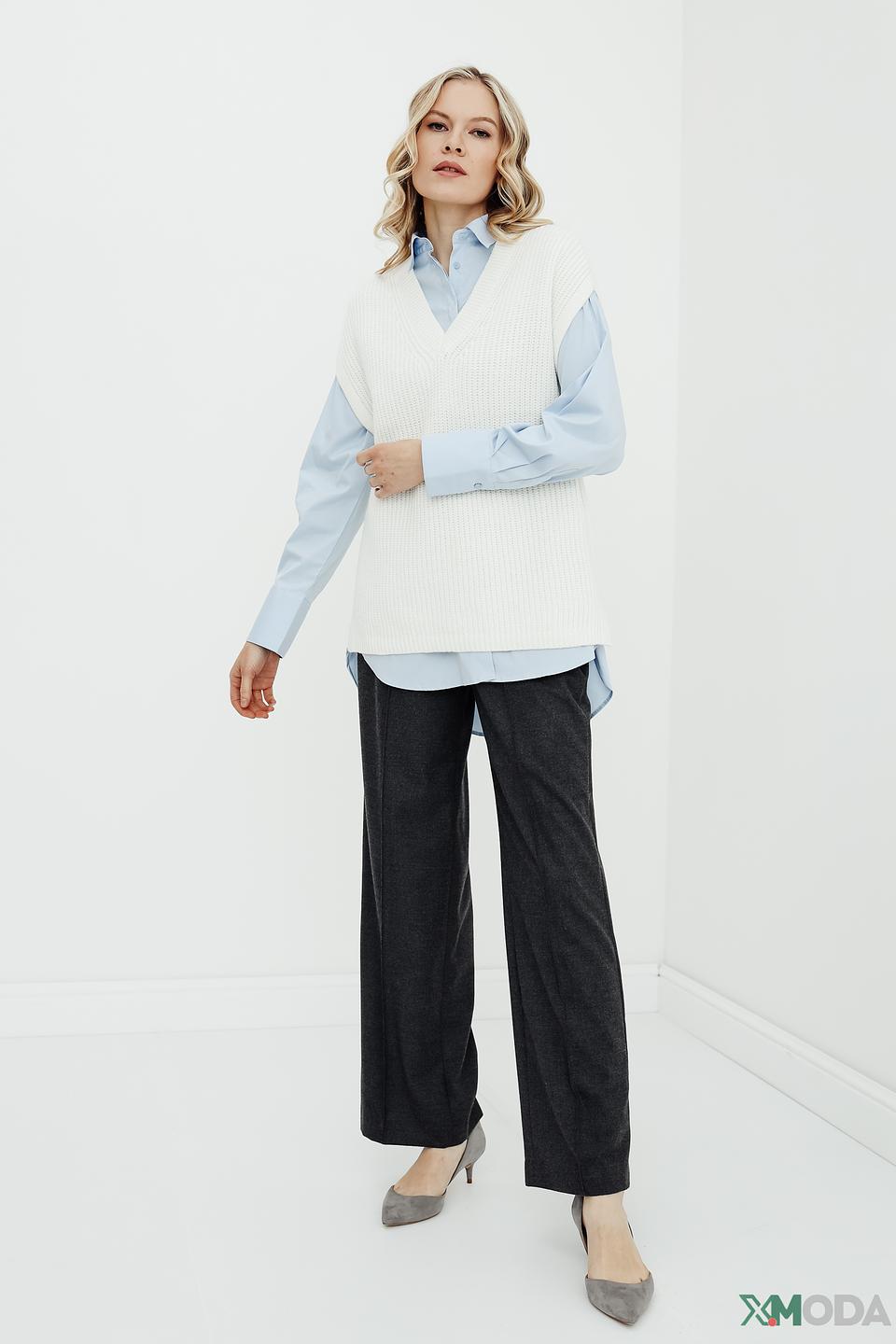 Брюки палаццо Set графит