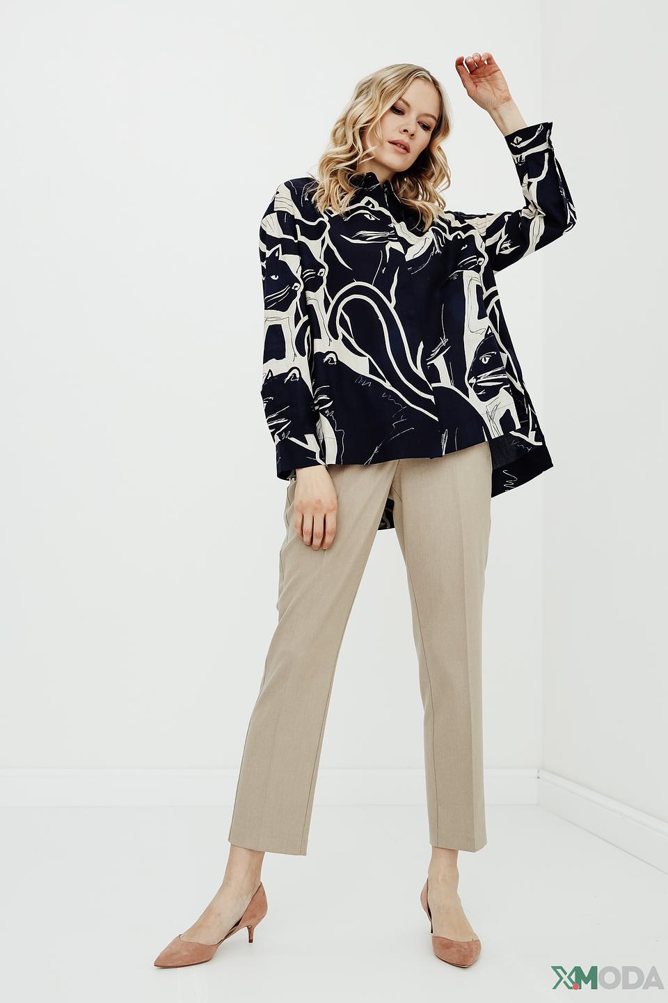 Рубашка Comma с принтом