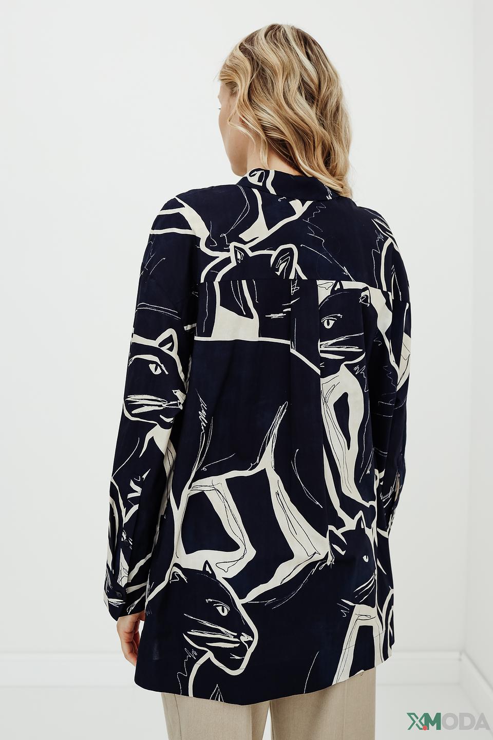 Рубашка Comma с принтом