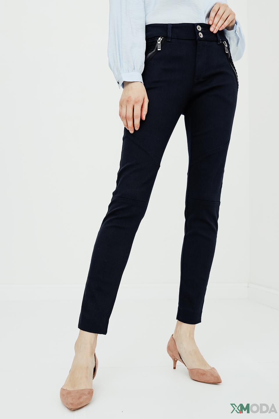 Джинсы Mos Mosh с молниями темно-синие