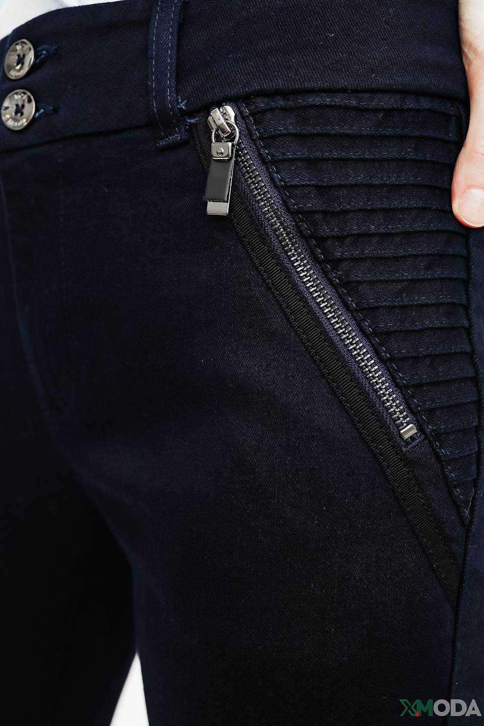 Джинсы Mos Mosh с молниями темно-синие